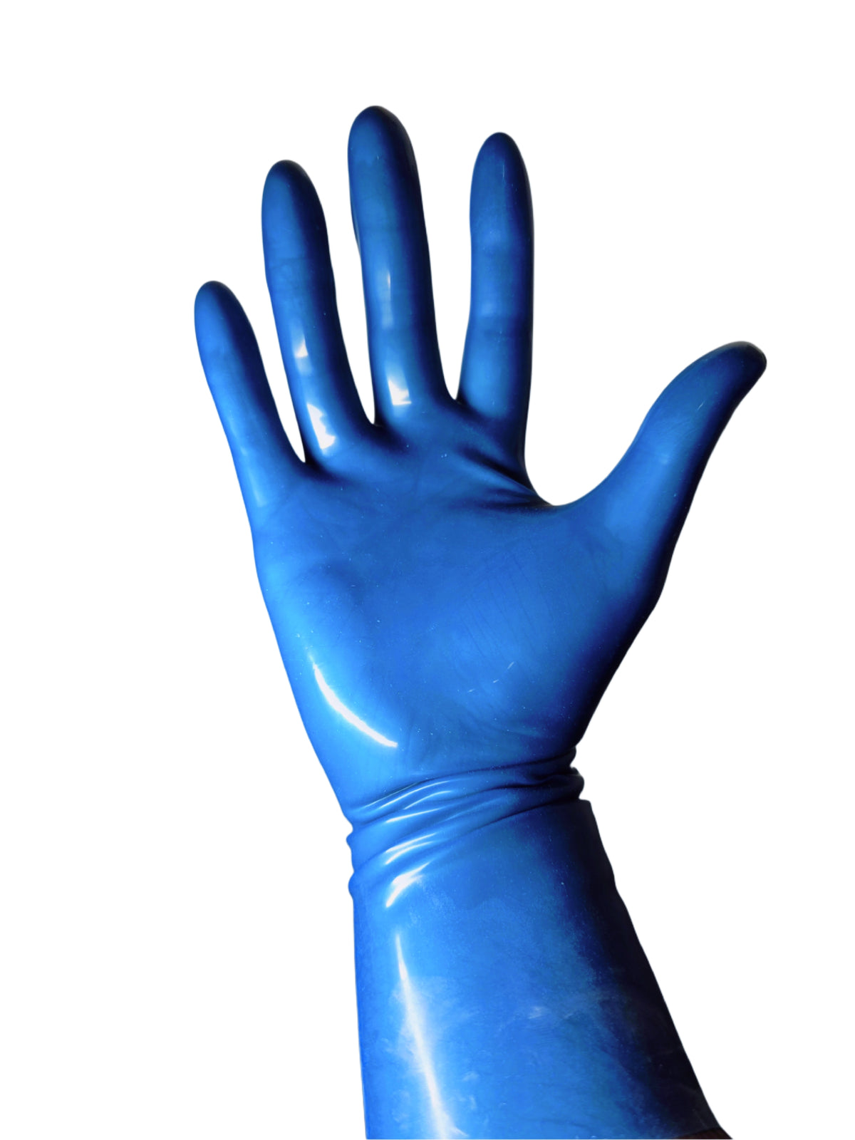 Transparent Blue Latex Gloves